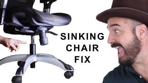 How To Fix A Office Chair From Sinking Computer Chair Sinking Problem - Easy Fix - YouTube